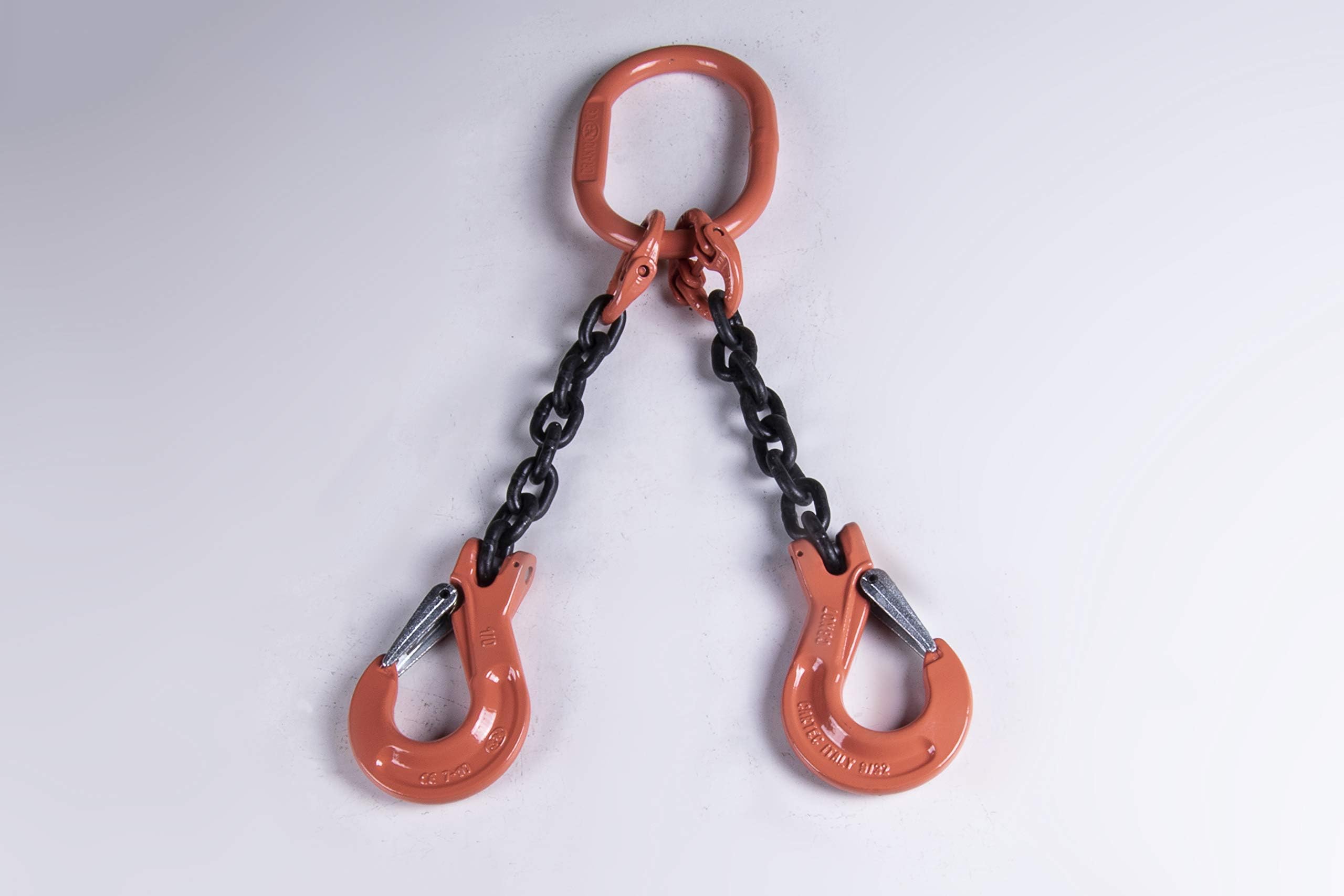 American Industrial 9/32" Double Leg Alloy Chain Sling; Fittings = Oblong Masterlink;Sling Hook; 6 Ft. Reach; G100