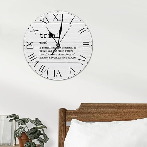 Miniatura 162 de Reloj de PVC con definición psicológica, reloj de pared grande con números romanos inspiración, refranes de inspiración de 12 pulgadas, significado