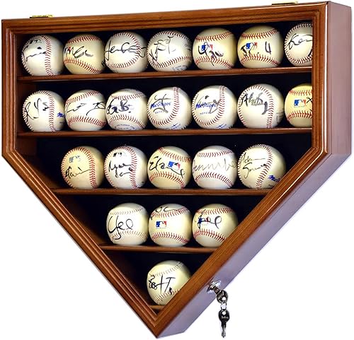 Miniatura 9 de 23 Balón de béisbol vitrina gabinete - Home Plate Shaped (negro)