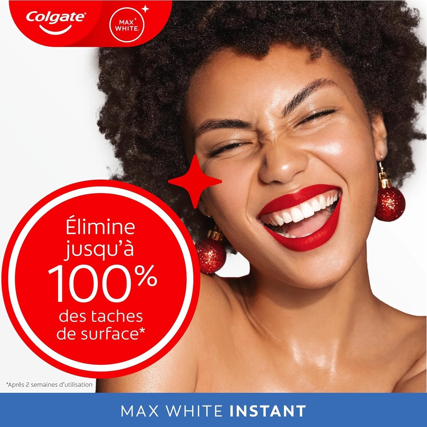 Colgate® MaxWhite Instant – Dentifrice 12x75ml | Dentifrice Blancheur - Effet instantané - Technologie Azurants Optiques - Doux pour l'émail