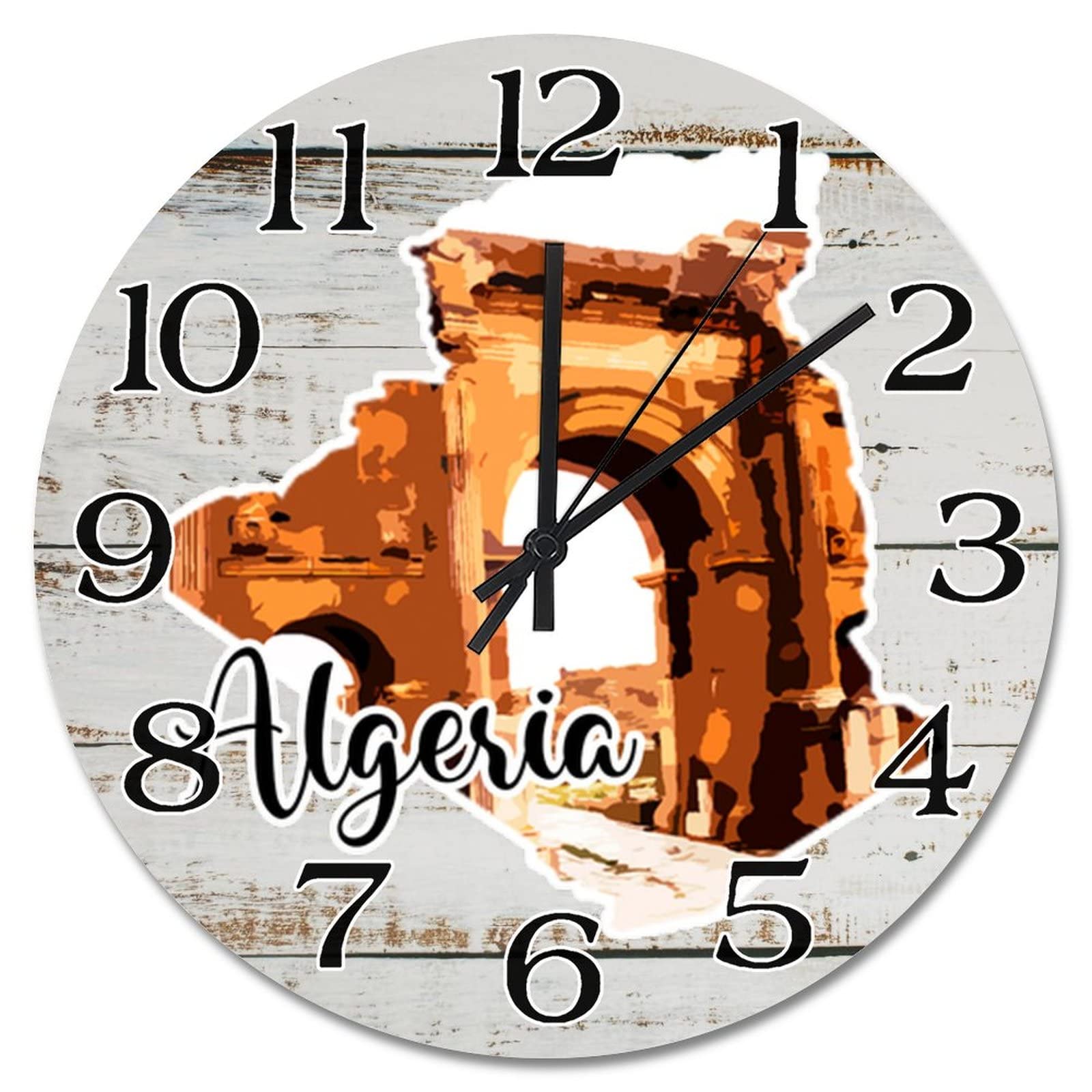 Horloge décoration murale moderne pour grand salon et cuisine lumineuse
