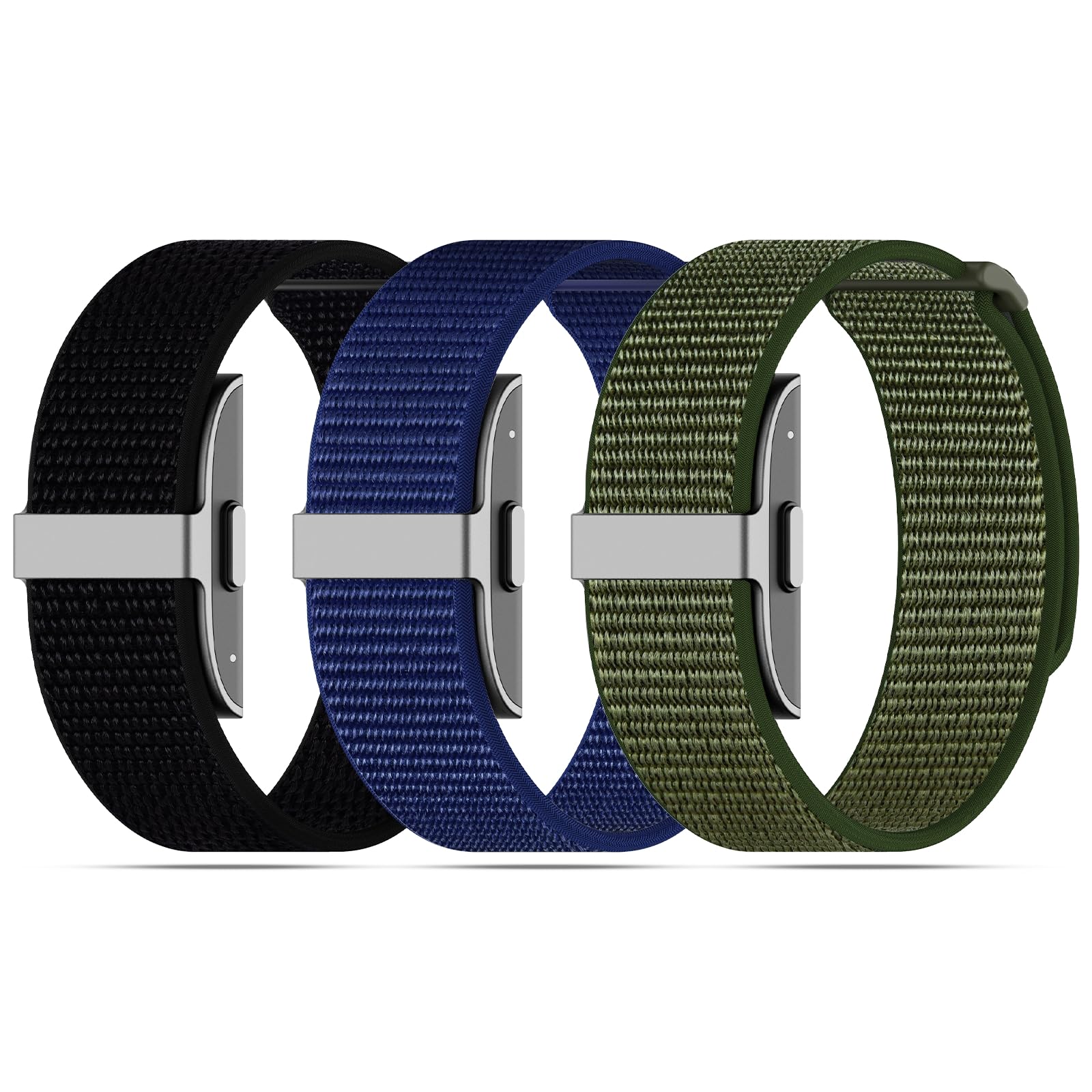 ZOOROO 3-Pack Nylon Loop Sport Replacement Bands Compatible with Hume Health Band, Soft Breathable Adjustable Wrist Band for Hume Band Replacement Strap Wristband for Fitness Tracker Women Men — view 13