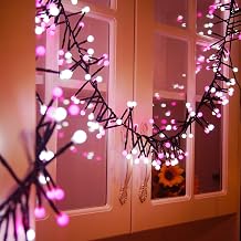 Quntis Cluster Christmas String Lights Pink &White, 400 LED 8 Twinkle Modes 13FT Globe Fairy Lights for Xmas Tree Bedroom Indoor Outdoor Valentine Wedding Holiday (Plug in, Connectable, Waterproof)