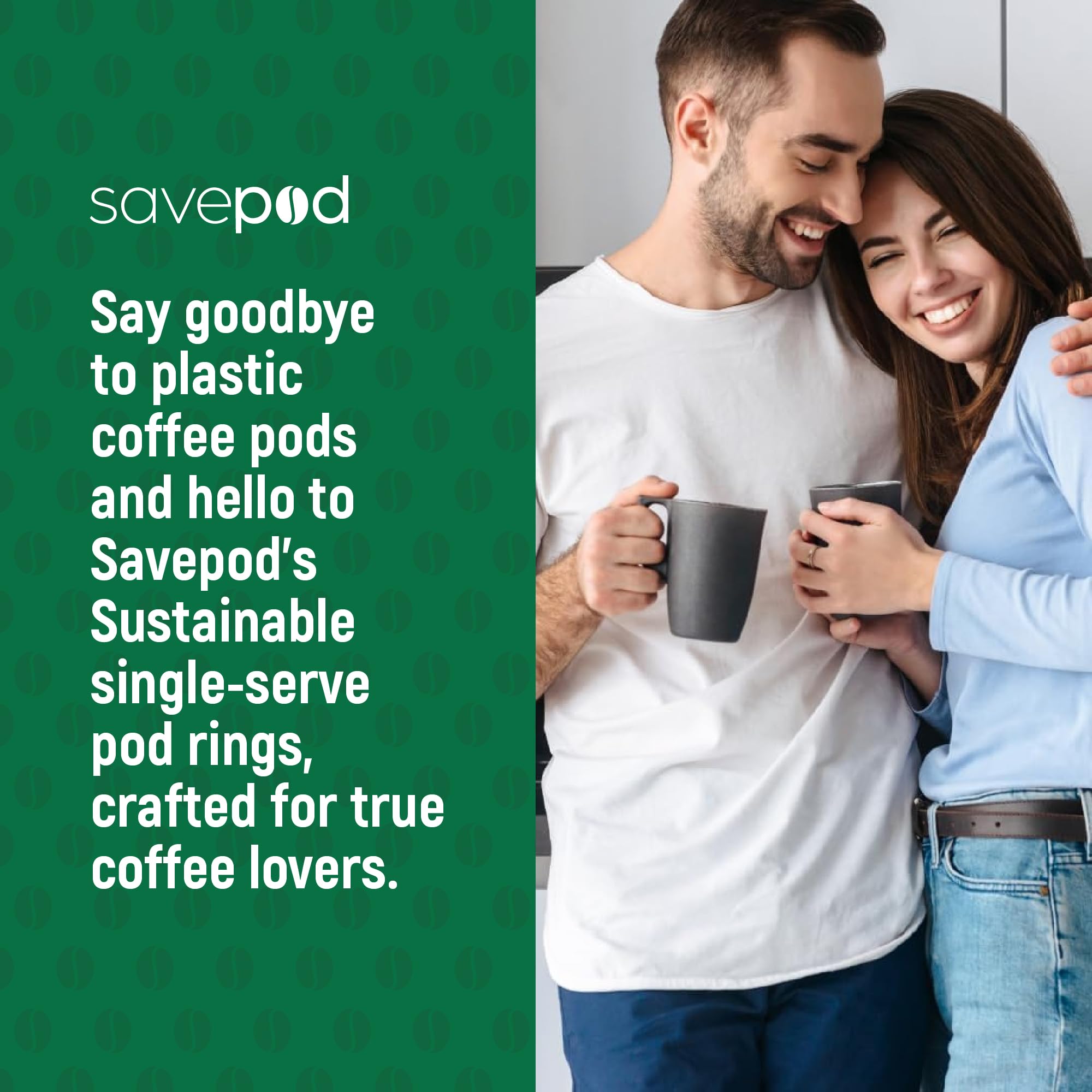 Savepod Anillos reutilizables para cápsulas de café K Cup | Anillo reutilizable sin fondo | Compatible con Keurig1.0 y 2.0 | Sin BPA | Un agujero