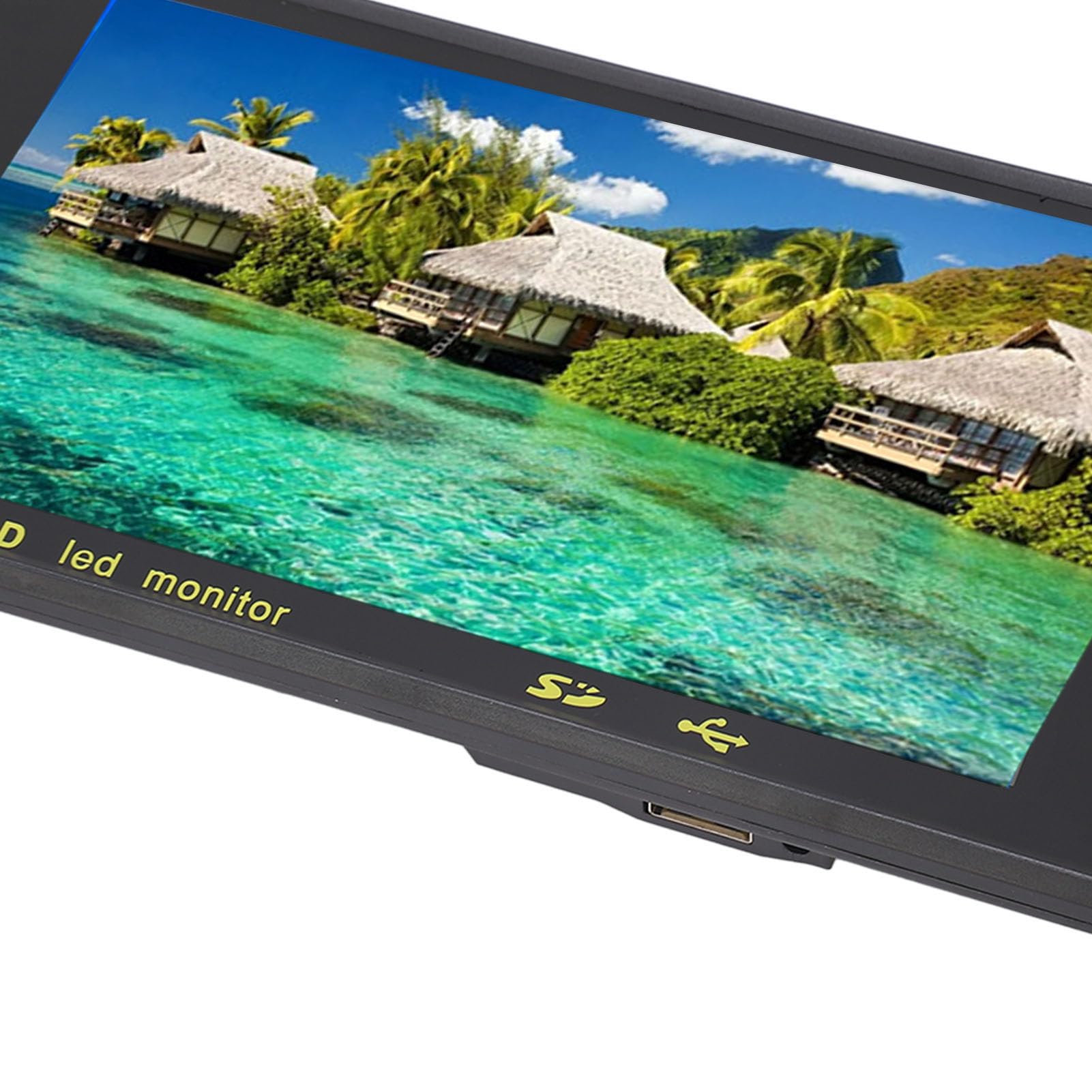 Monitor de Pantalla de Espejo Retrovisor, Pantalla de Espejo Retrovisor de 7 Pulgadas Cámara de Tablero Multimedia de Alta Resolución Cámara de Respaldo de Espejo Trasero con