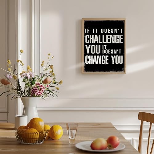 Vista 14 de YELLOWBIRD ART & DESIGN Motivational Wall Art & Decor - Gym Wall Decor - Inspirational Quotes Wall Art - Black Motivation Inspiration Positive