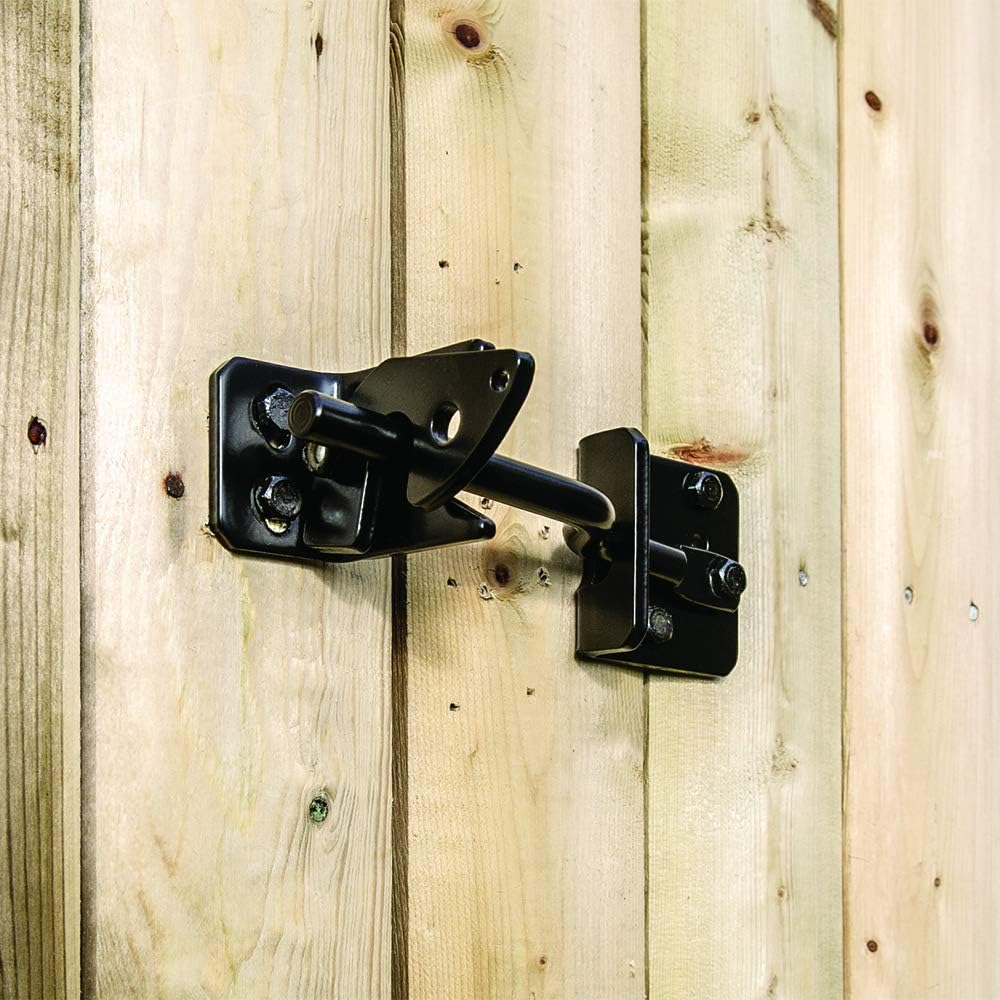 Barrette Outdoor Living 73014709, Black Heavy-Duty Floating Bar Gravity Latch