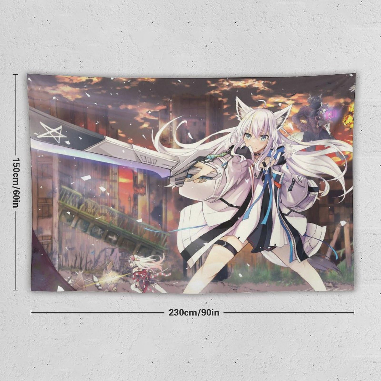 Amazon.co.jp: 白上フブキ (17) タペストリー 壁掛け絵 ポスター