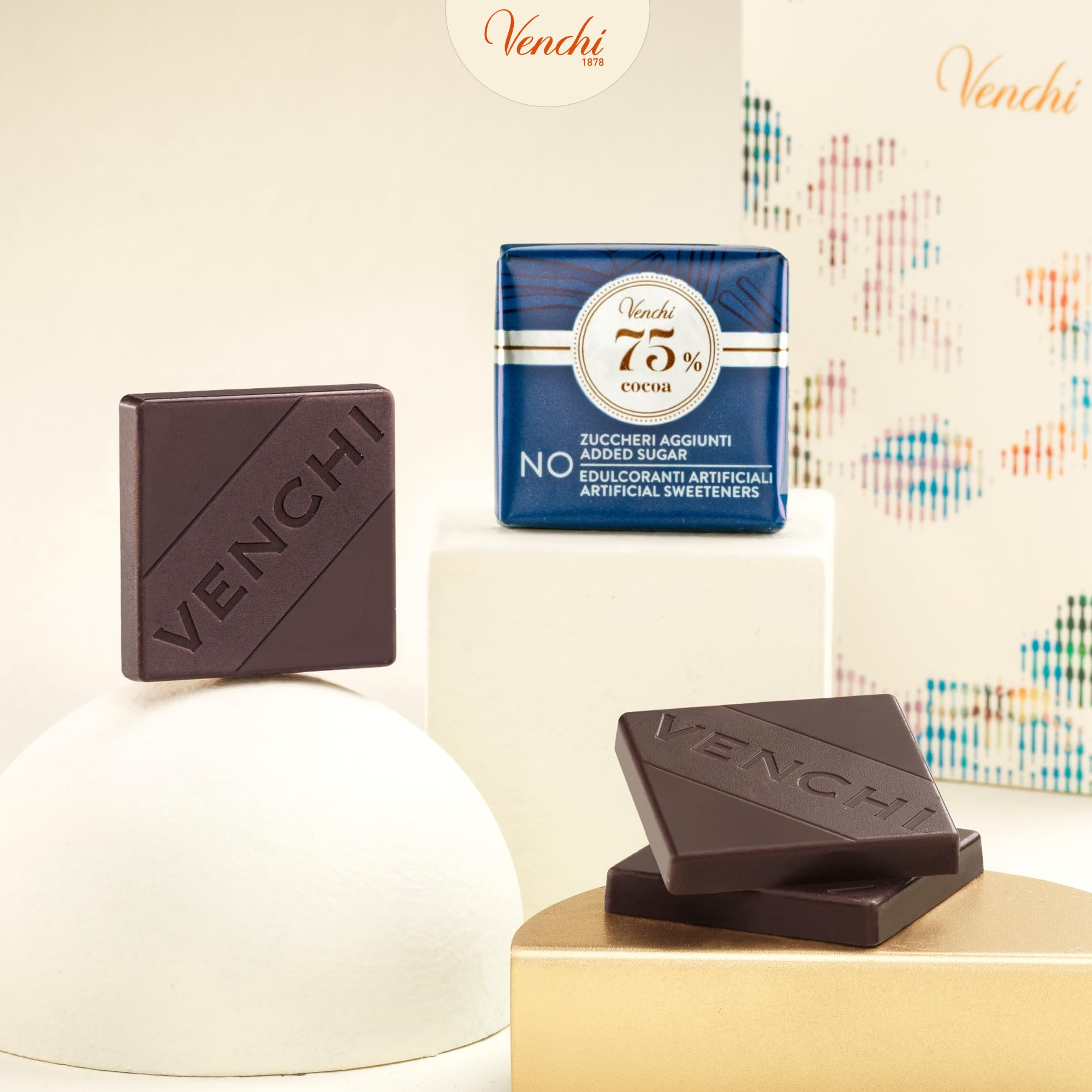 Venchi - Granblend Extra Fondant 75 % NO Added Sugar, 1 kg - Sin Edulcorantes Artificiales - Sin Gluten - Vegano