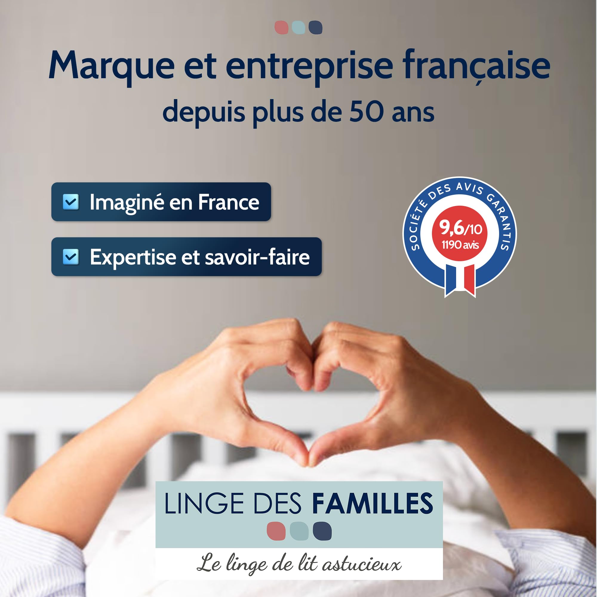 Linge des Familles – Protector de colchón 160 x 200 cm – Impermeable y transpirable – Grandes gorros – Forma sábana bajera – Certificado OkTex ®
