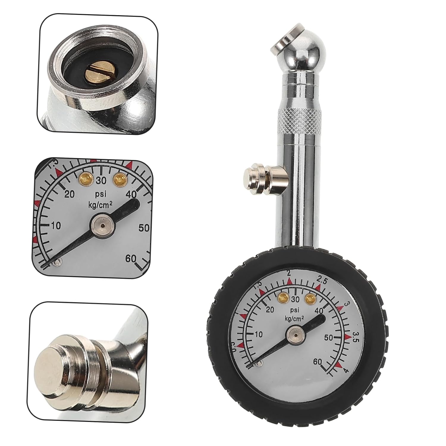 DOITOOL 1502a Tyre Pressure Tester Dial Tire Pressure Gauge for Car and Motorcycle Accurate Real Readings Compact Design for Easy Storage Essential Tool for Safe Driving and Performance