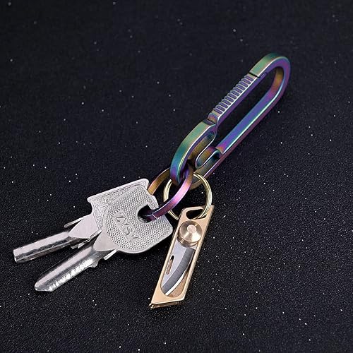 Miniatura 8 de ResafeLy Mini cuchillo de bolsillo, cuchillo utilitario, herramientas EDC geniales, utilizado para abrir letras, paquetes y cajas (latón)