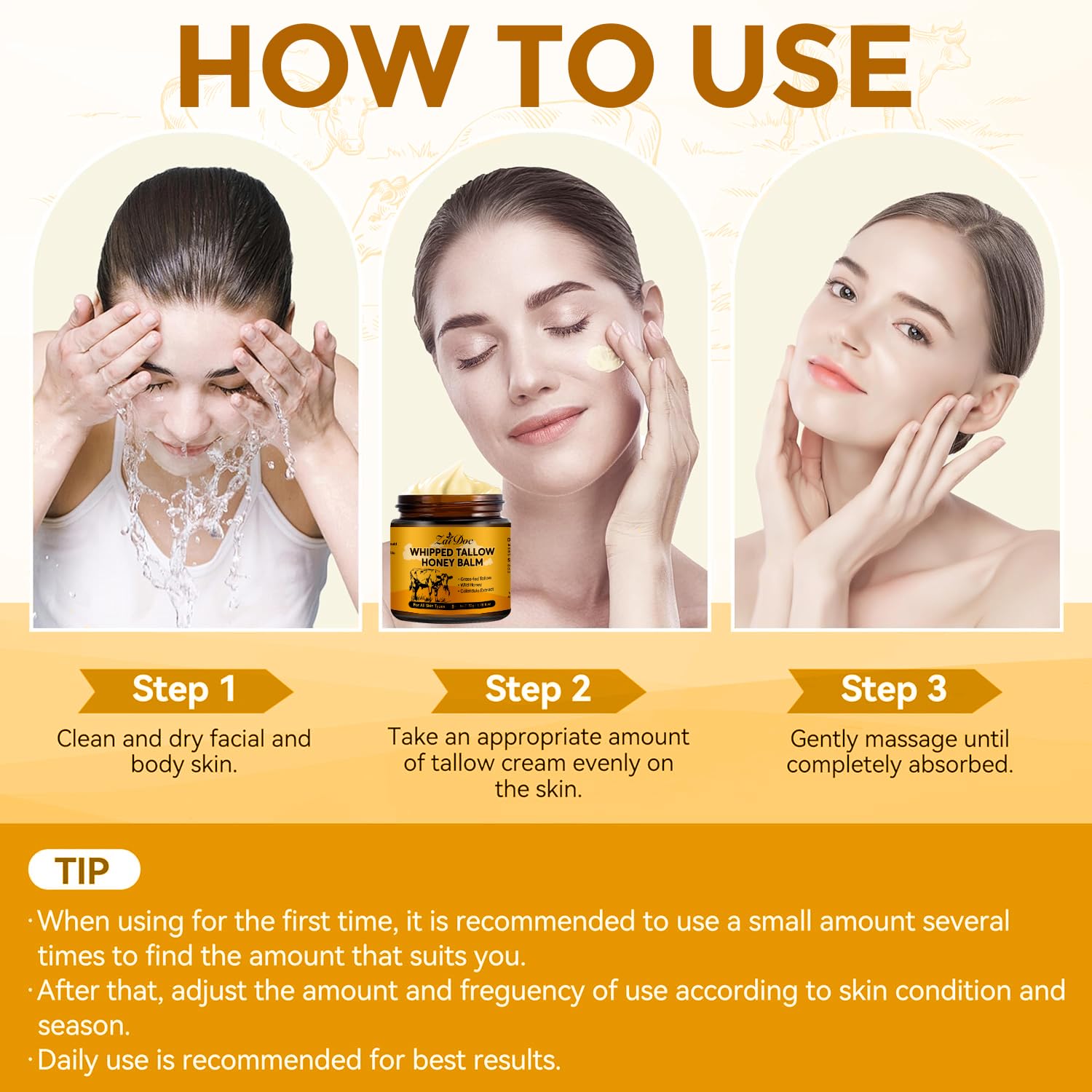 2Packs Beef Tallow Honey Balm, with Manuka Honey & Calendula, Multi-Purpose Skin Salve for Face & Hands, Grass-Fed Beef Tallow, Deep Moisturizing for All Skin(1.76oz&4.76oz) - Image 7