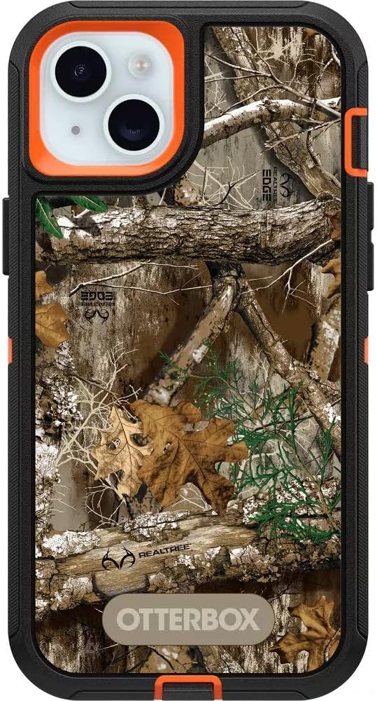 OtterBox iPhone 15 Plus & iPhone 14 Plus (Only) - Defender Series Case - Realtree Blaze Edge (Camo) - Case Only - Screenless - Rugged & Durable - with Port Protection - Non-Retail Packaging
