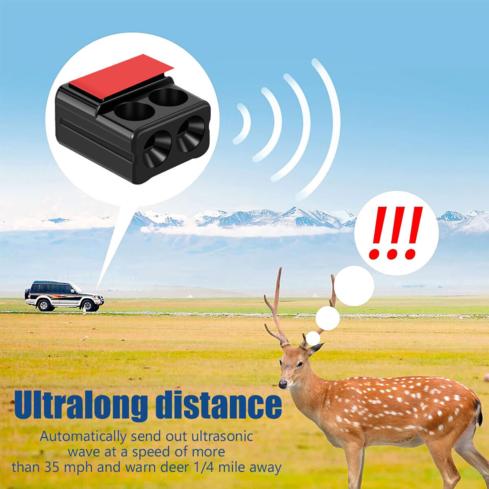 Deer Warning Whistles Animal Alert Wildlife Warning Device for Cars Vehicles, 8PCS