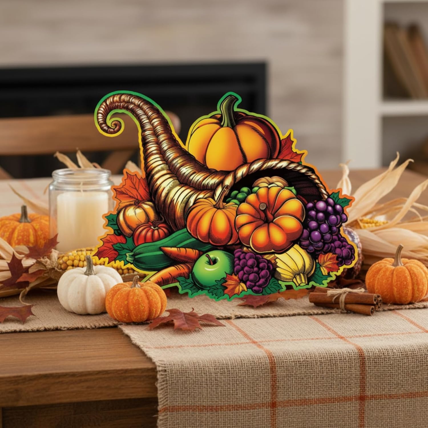 Amazon.com: Fiwochic 1 Pcs Cornucopia Centerpiece Rustic Wooden
