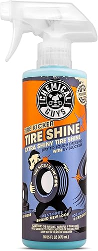 Chemical Guys Tire Kicker Spray Pulverizable de Brillo Extra Brillante para Neumáticos, Acabado Seco al Tacto - Restaura el Aspecto Húmedo al