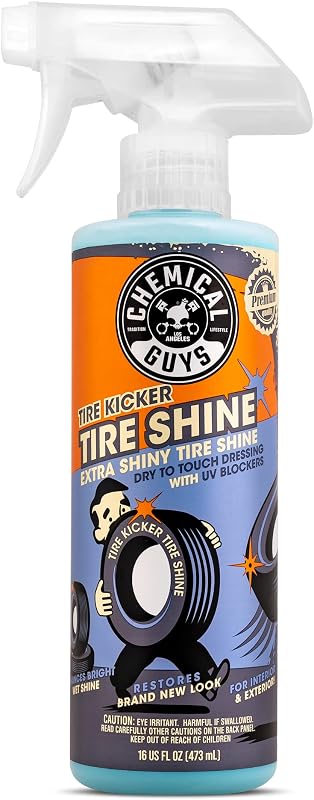 Tire Kicker Extra Glossy Tire Shine for Rubber & Trim, 16 oz | Sprayable dressing revives a deep wet look on tires, trim and bumpers, dries to the touch with no greasy sling