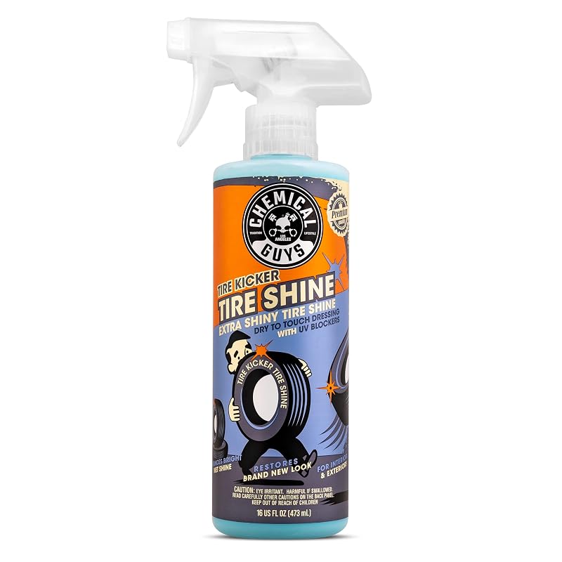 Chemical Guys, Tire Kicker Extra Glossy Tire Shine for Rubber & Trim, 16 oz Only 16 Fl Oz (Pack of 1)