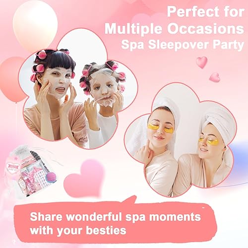 Miniatura 3 de 144 piezas de suministros de fiesta de spa para mujeres, los recuerdos incluyen máscaras faciales, cuidado de la piel, crema de manos, bálsamo