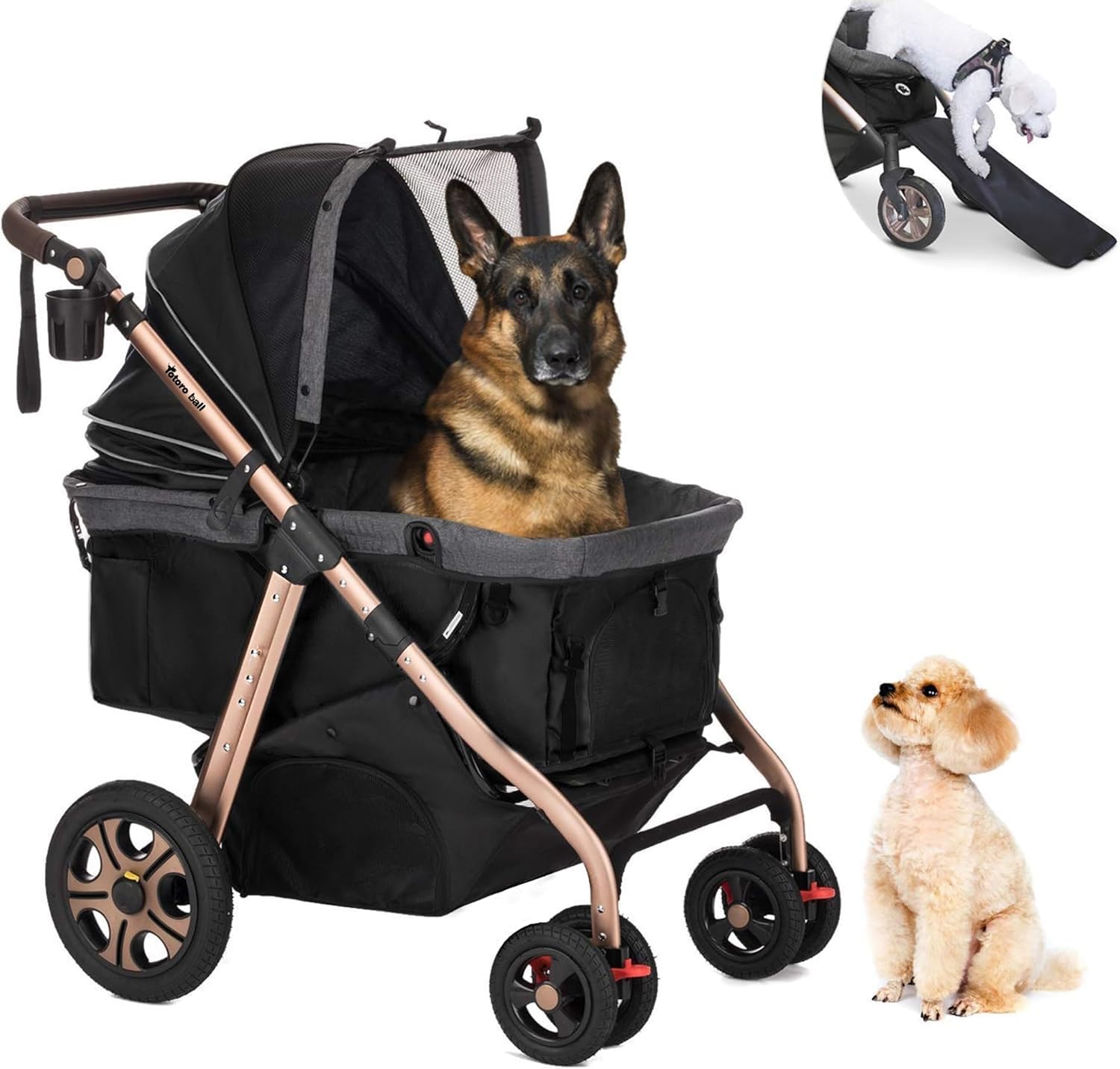 Amazon.co.jp: 「滑り止めスロープ」Totoro ball ペットカート 犬