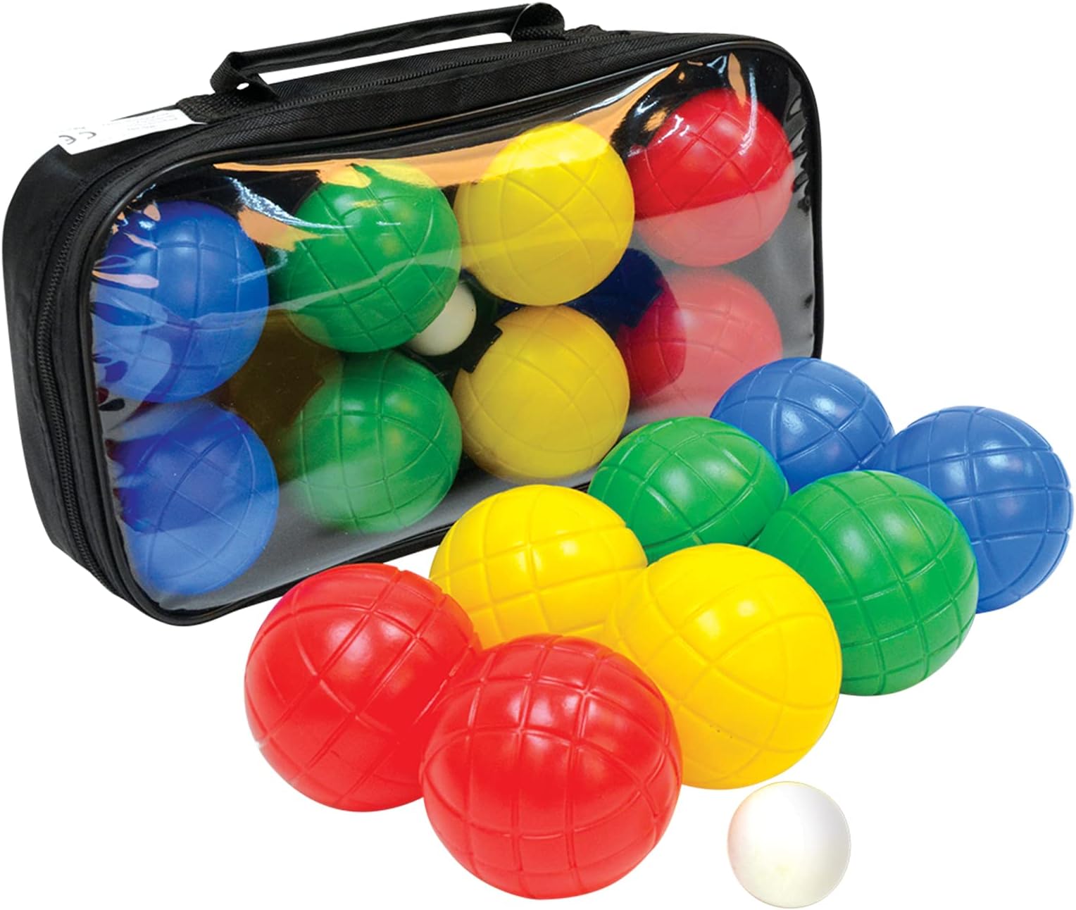 Schildkröt Fun Boccia 970009 Set of 4 Plastic Balls and 1 Target Ball in Resealable Carry Bag