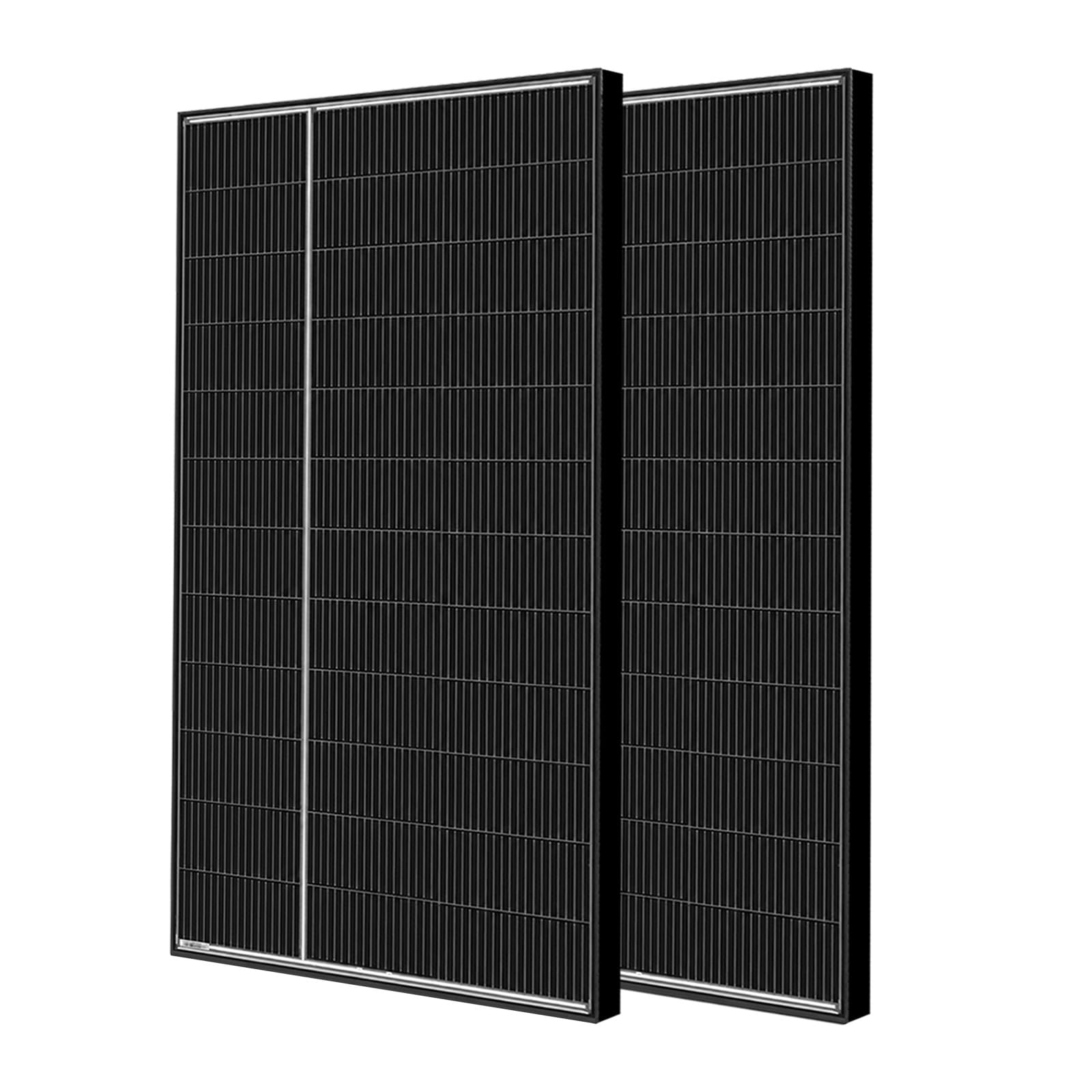 Oveeday Light 400W Bifacial Solar Panel 2 Pack, 2 X 200W Monocrystalline Rigid Panels With Transparent Backsheet For Campervan Caravan Motorhome Boat Shed Leisure Battery Charging