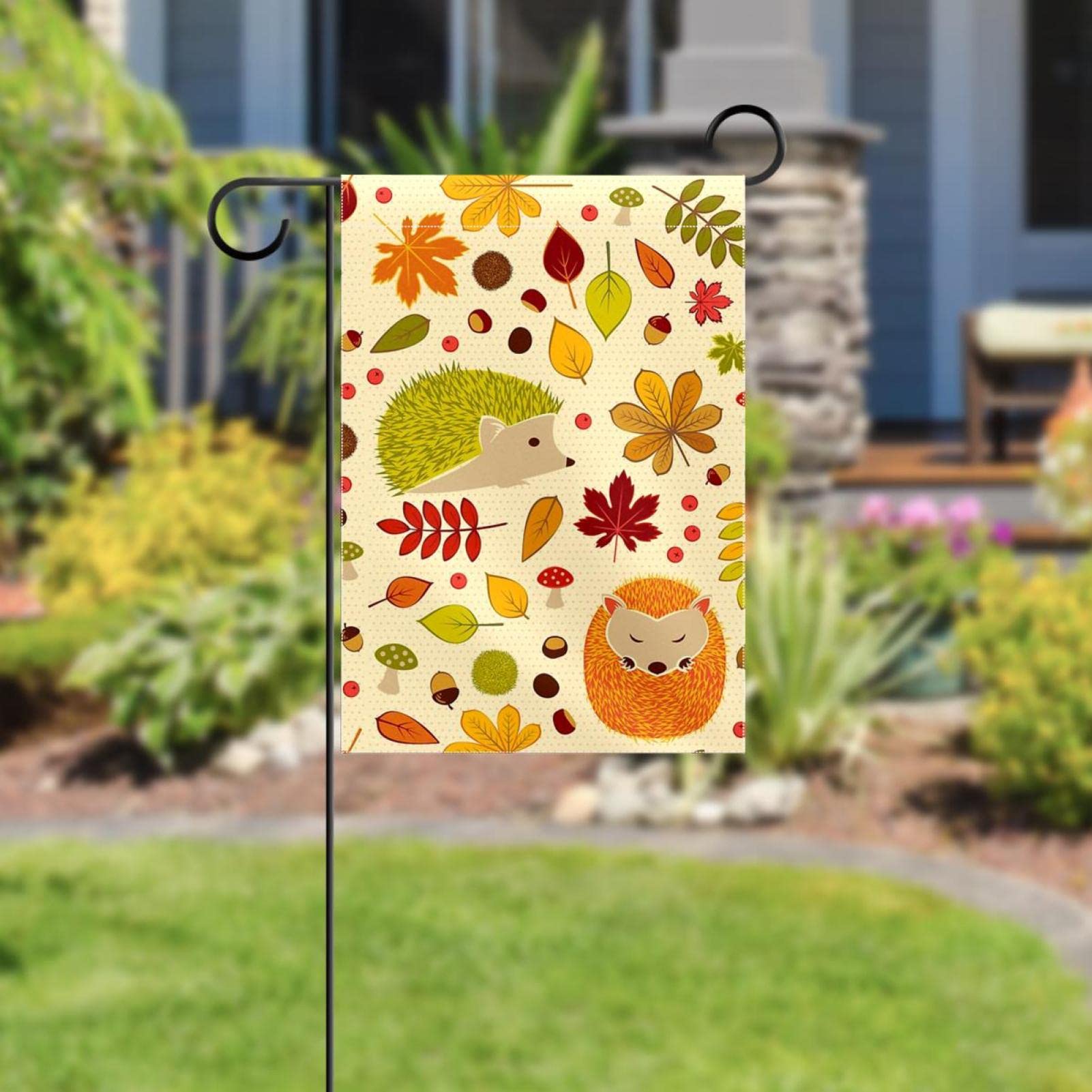 Bandiera Da Giardino Autunnale 12x18 – Dalmati E Mele – 100% Poliestere – 51groups