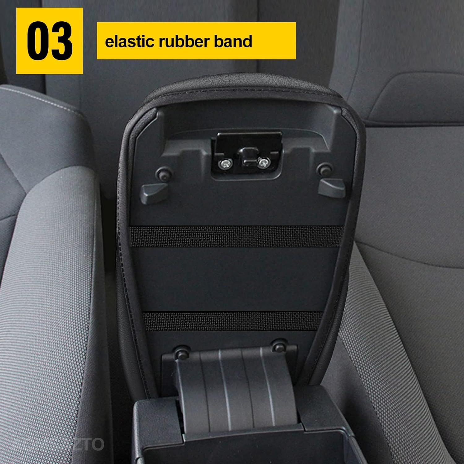AOMSAZTO Console Covers for 2017-2019 Ford Escape Armrest Covers for Ford Escape Leather Black
