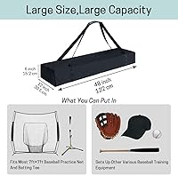 Vista 2 de VISEMAN Bolsa de repuesto de red estilo arco de béisbol sólo, bolsa de red de práctica de béisbol, bolsa de lona de red de béisbol, se adapta a