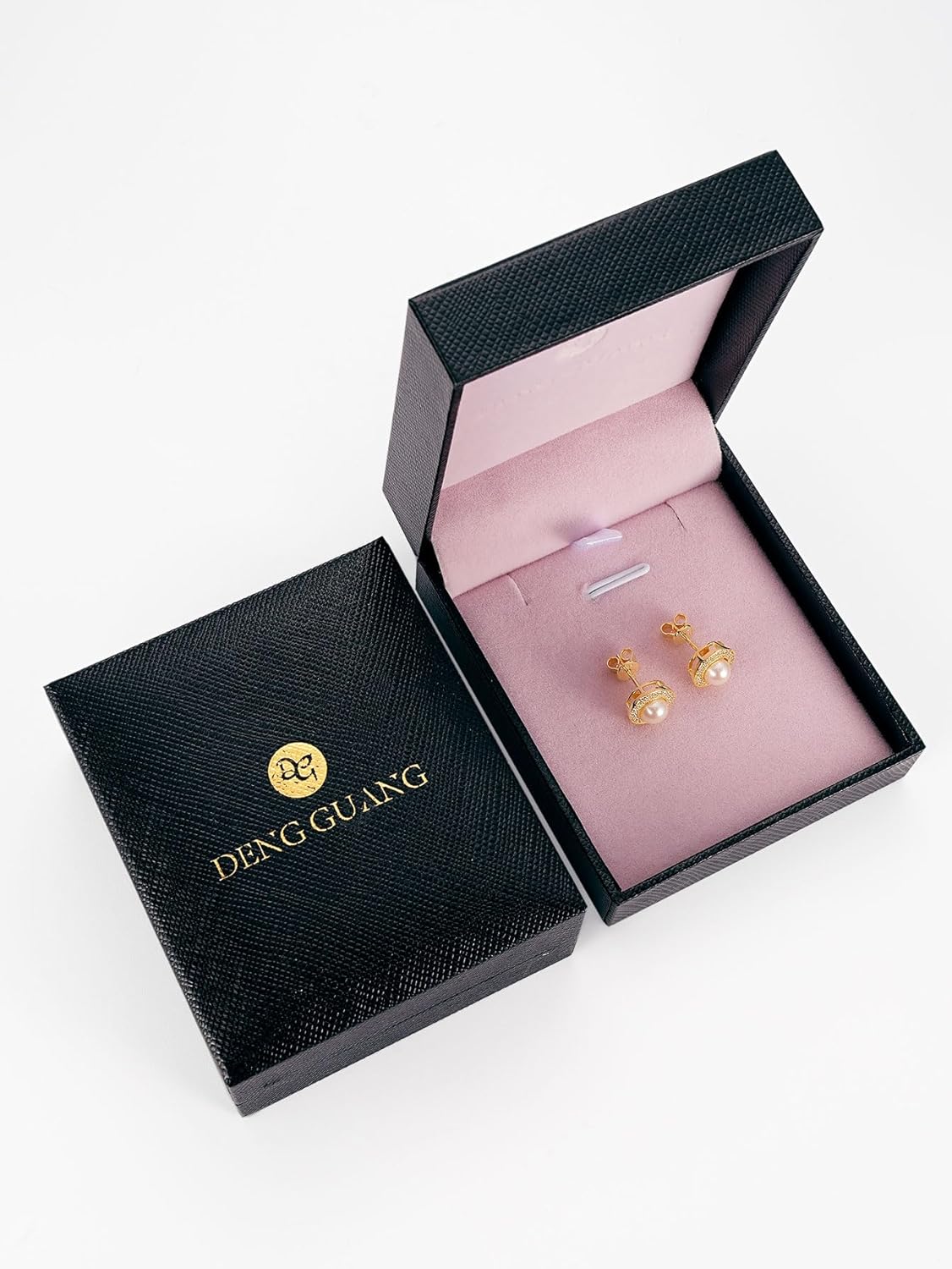 Pearl Earrings for Women, 925 Sterling Silver Freshwater Cultured Pearls CZ Stud Earrings Jewelry Gifts for Wife Mom