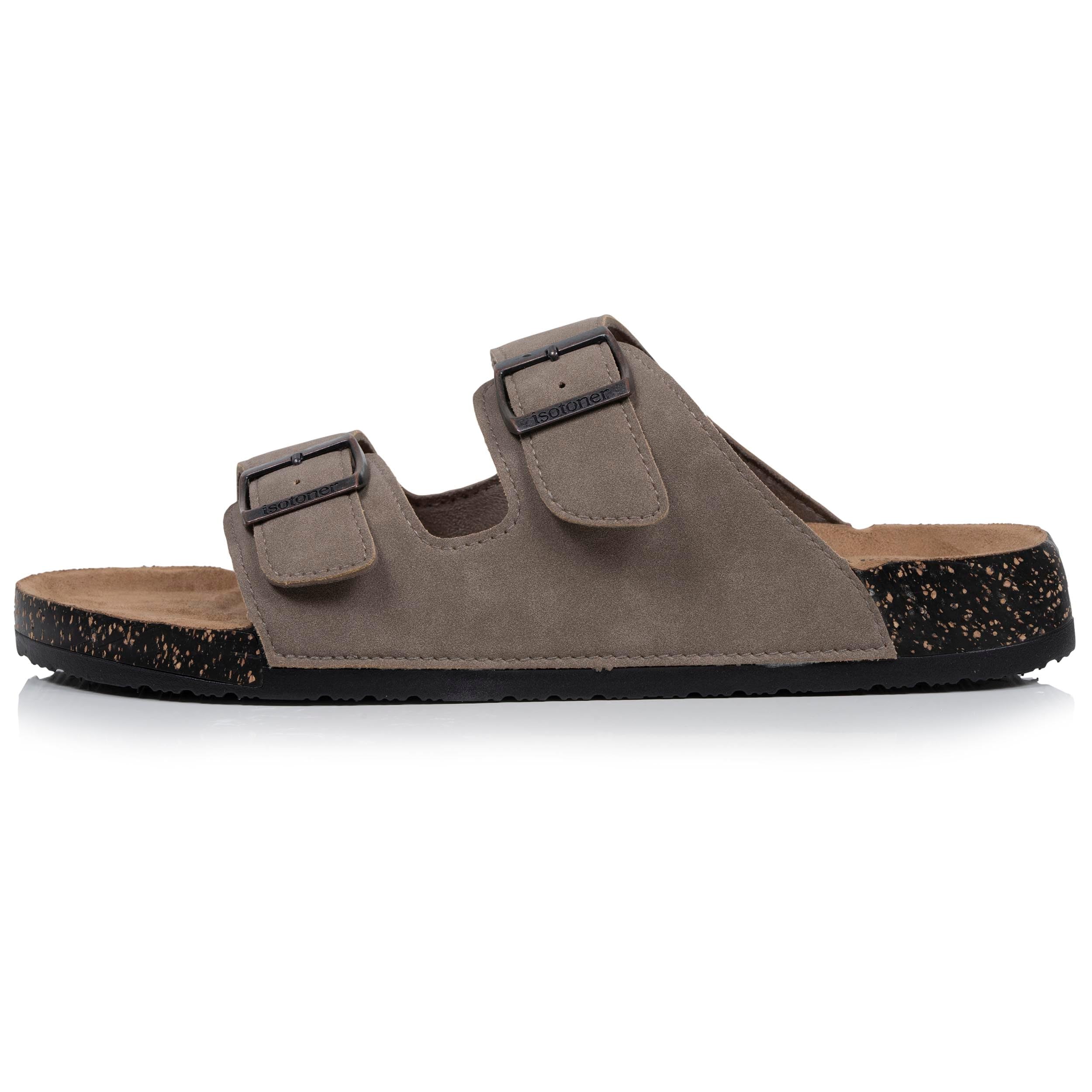 Isotoner Sandales homme à doubles bride, semelle intérieur patch talon ultra confortables,