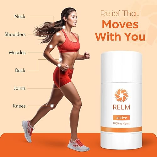 Miniatura 5 de Crema de cáñamo para músculos, articulaciones, nervios y piel, alivio de acción rápida, Relm Active Hemp Stick, 1000 mg 3 oz