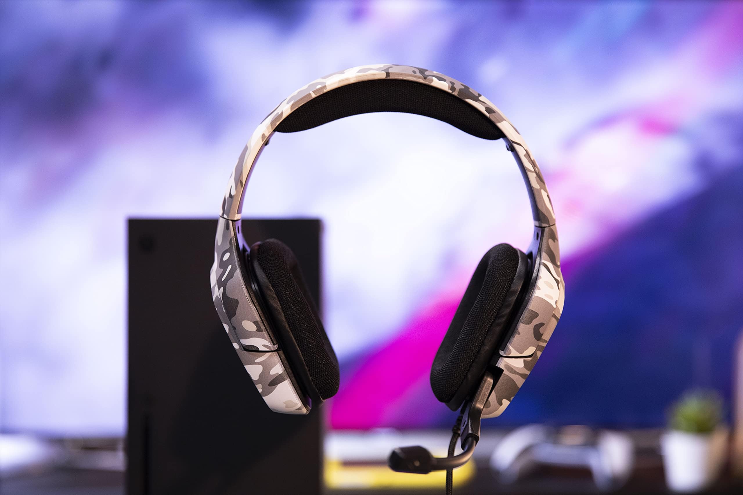 Konix Mythics Casque Gaming Filaire Ares Camo pour PS4, PS5, Switch et Xbox - Microphone 45° - Câble 1,5 m - Prise Jack 3,5 mm - Motif Camouflage