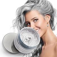 Vista 7 de Cera de color blanco para el cabello, cera natural de peinado de 4.23 onzas, crema de peinado temporal para fiestas, cosplay, Halloween, uso diario