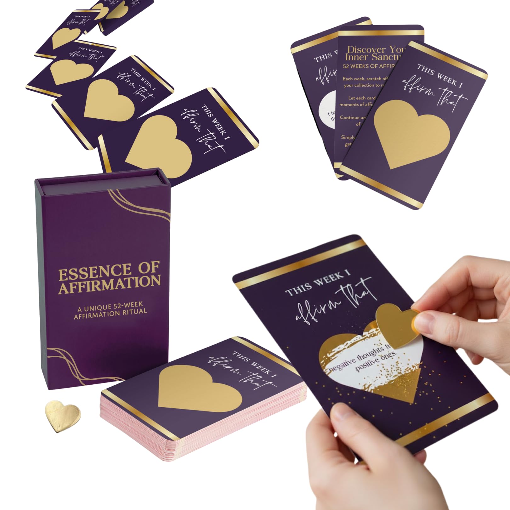 SHINE SPARKLE SLAY Affirmation Scratch-Off Cards | New Year Fresh Start Affirmations to Build Confidence, Positivity & Daily Motivation