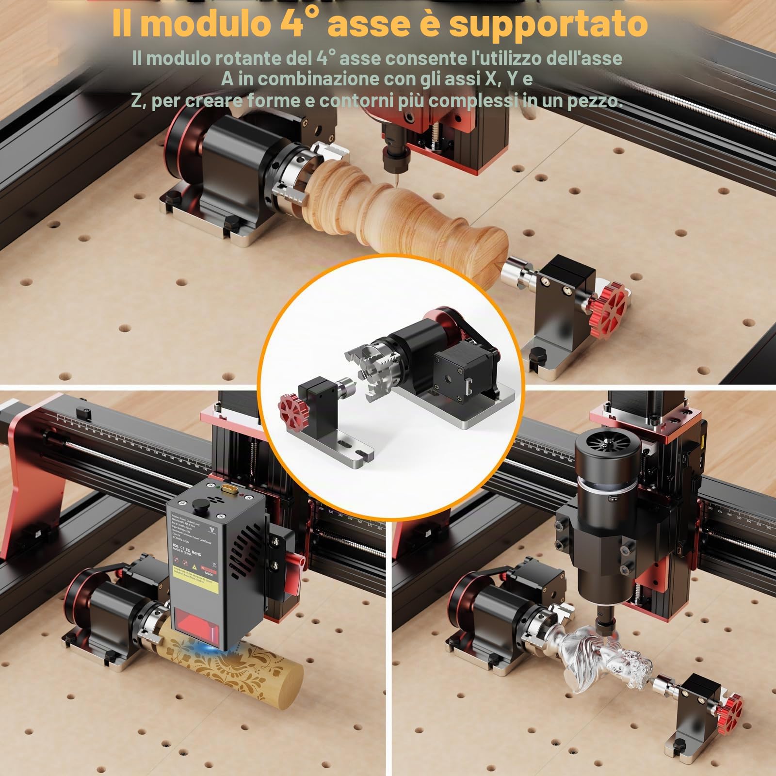 Twotrees CNC Fresatrice TTC450 Pro, 95% preassemblata Fresatrice per legno CNC, Fresatrice CNC per incisione di metallo, acrilico, legno massello, Fresatrice a 3 assi, Area di lavoro: 460 x 460 mm