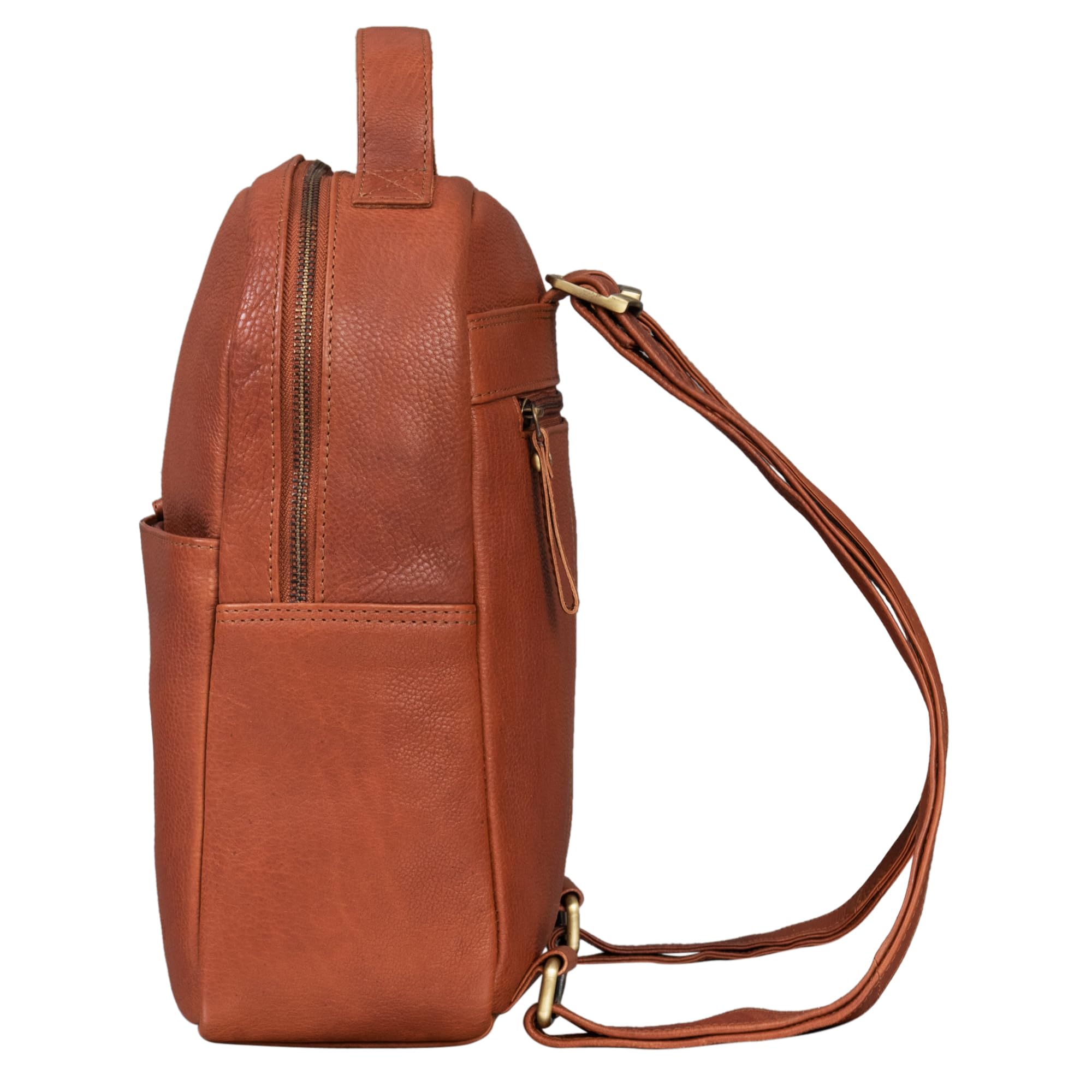STILORD "Kayla" Mały Plecak damski Plecak ręczny Plecak skórzany na iPad i 12,9 cala Tablet Torebka ręczna City Going Out Daypack Backpack Kolor:texas - brązowy