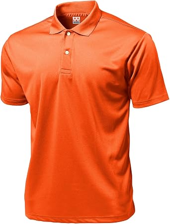 Wundou Mens Sports Dry Light Polo-Shirts P335?XL?Neon Orange