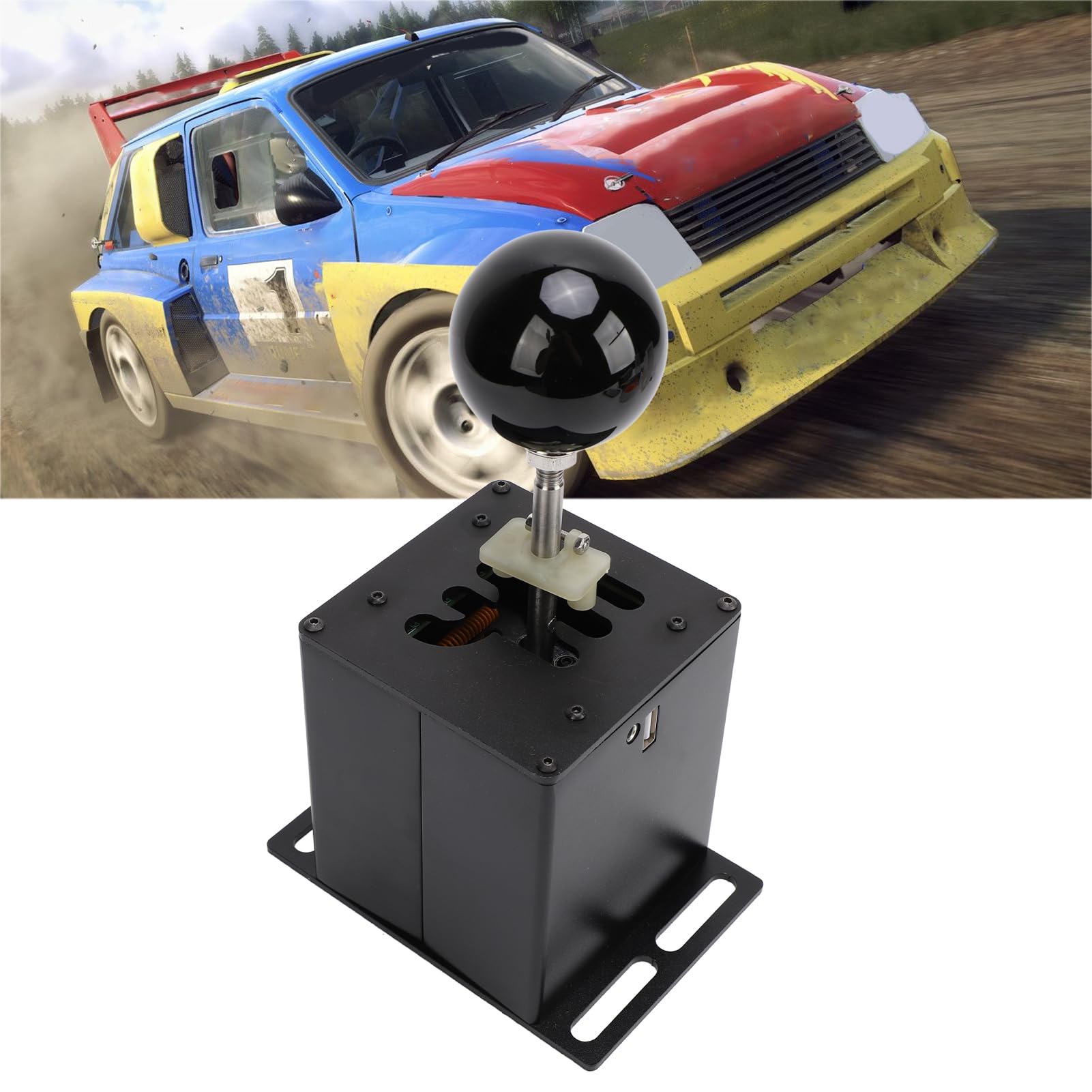 Cocoarm Dźwignia Zmiany Biegów 6 + R PC USB Simulator, Czarna Dźwignia Zmiany Biegów H dla G29 G27 G25 G920 T300RS, Realistyczne Wrażenia Wyścigowe z 6 Biegami