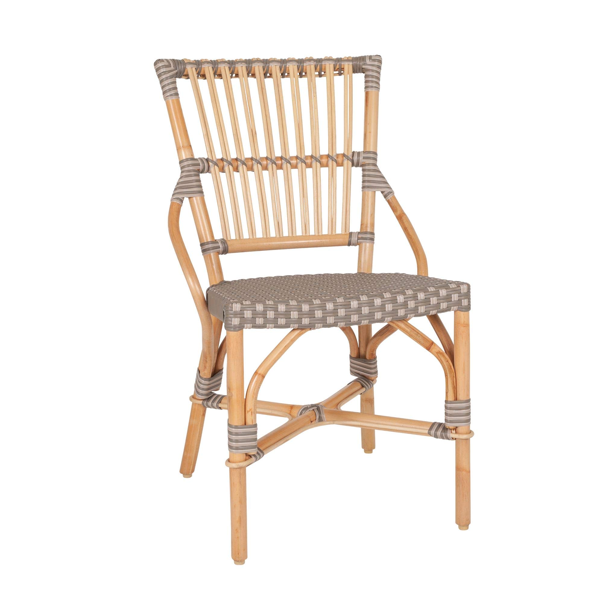 East at Main Willesden Patio Bistro Chair, Grey, Natural