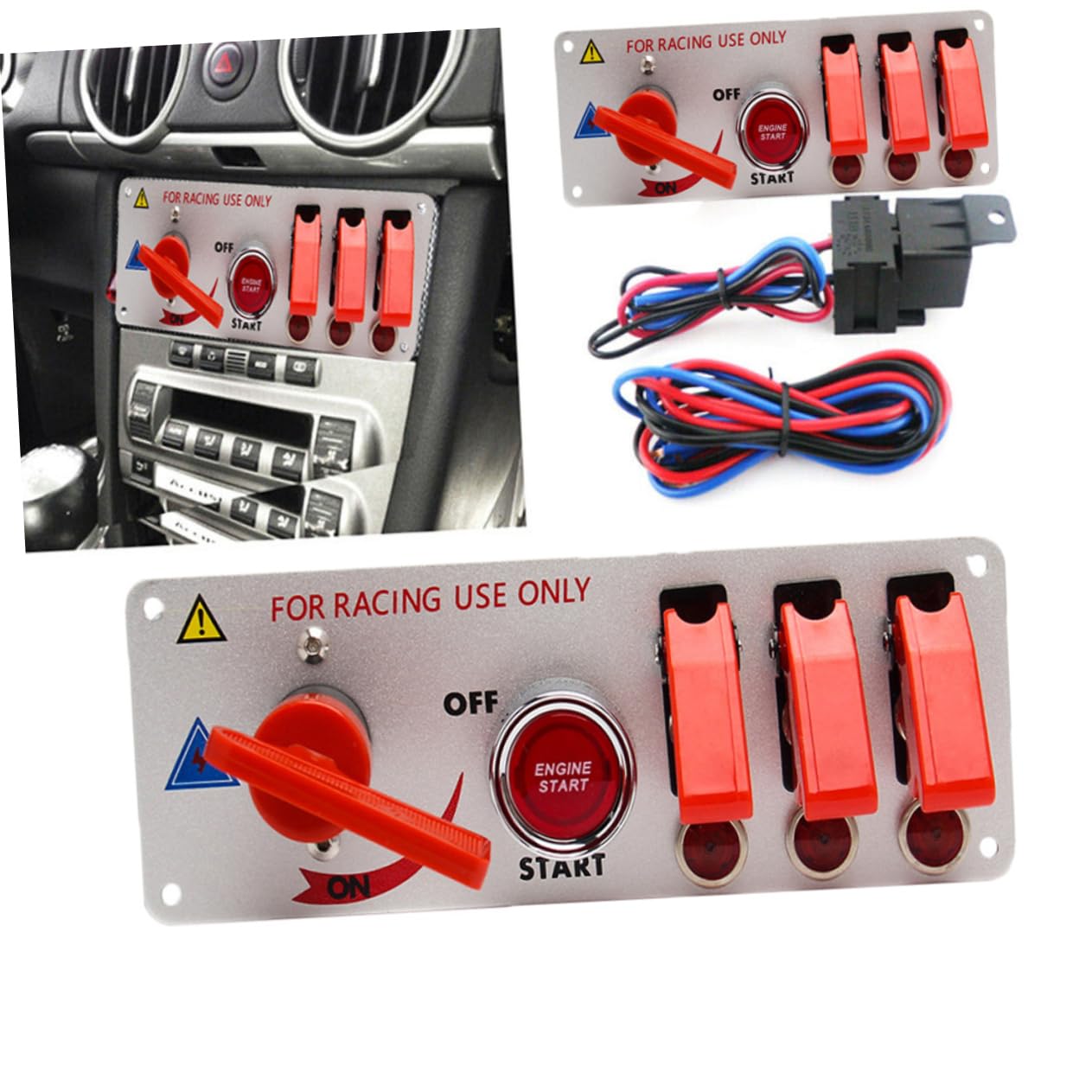 Interrupteur D’allumage Voiture de Course 1 Set 12v 20a, Alliage