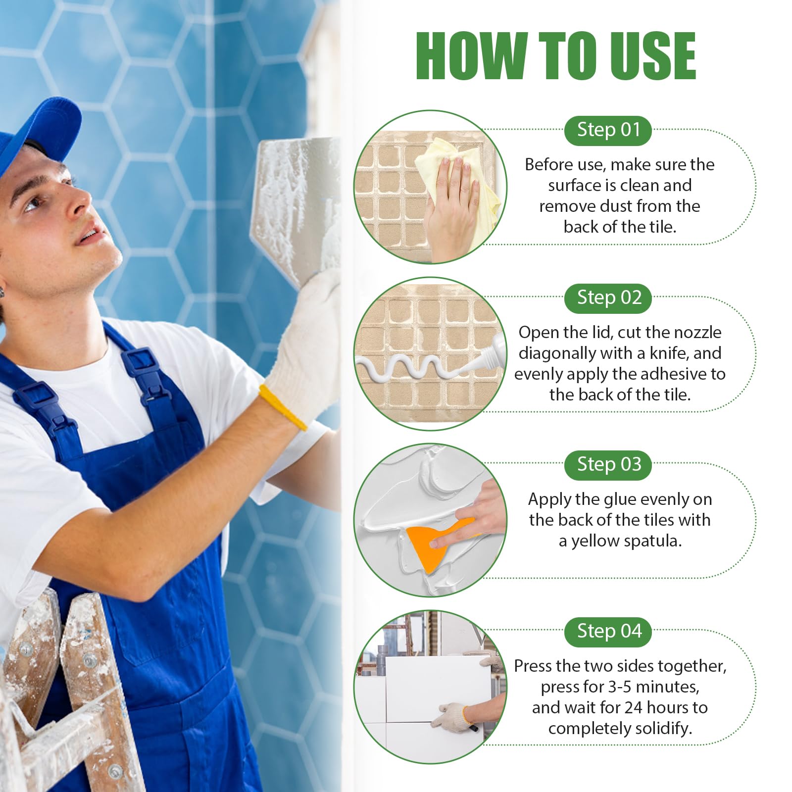 150ml Colla per Piastrelle, Colla Piastrelle Pasta Bagno Esterno Interno, Sigillante Riparazione Riempimento Di Crepe, Giunti Interni ed Esterni, Adatto a Tutti i tipi di Riparazione Fughe Piastrelle