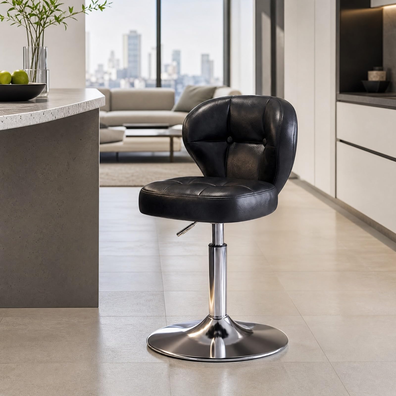 Sharplace Taburete Giratorio Ergonómico, Gris