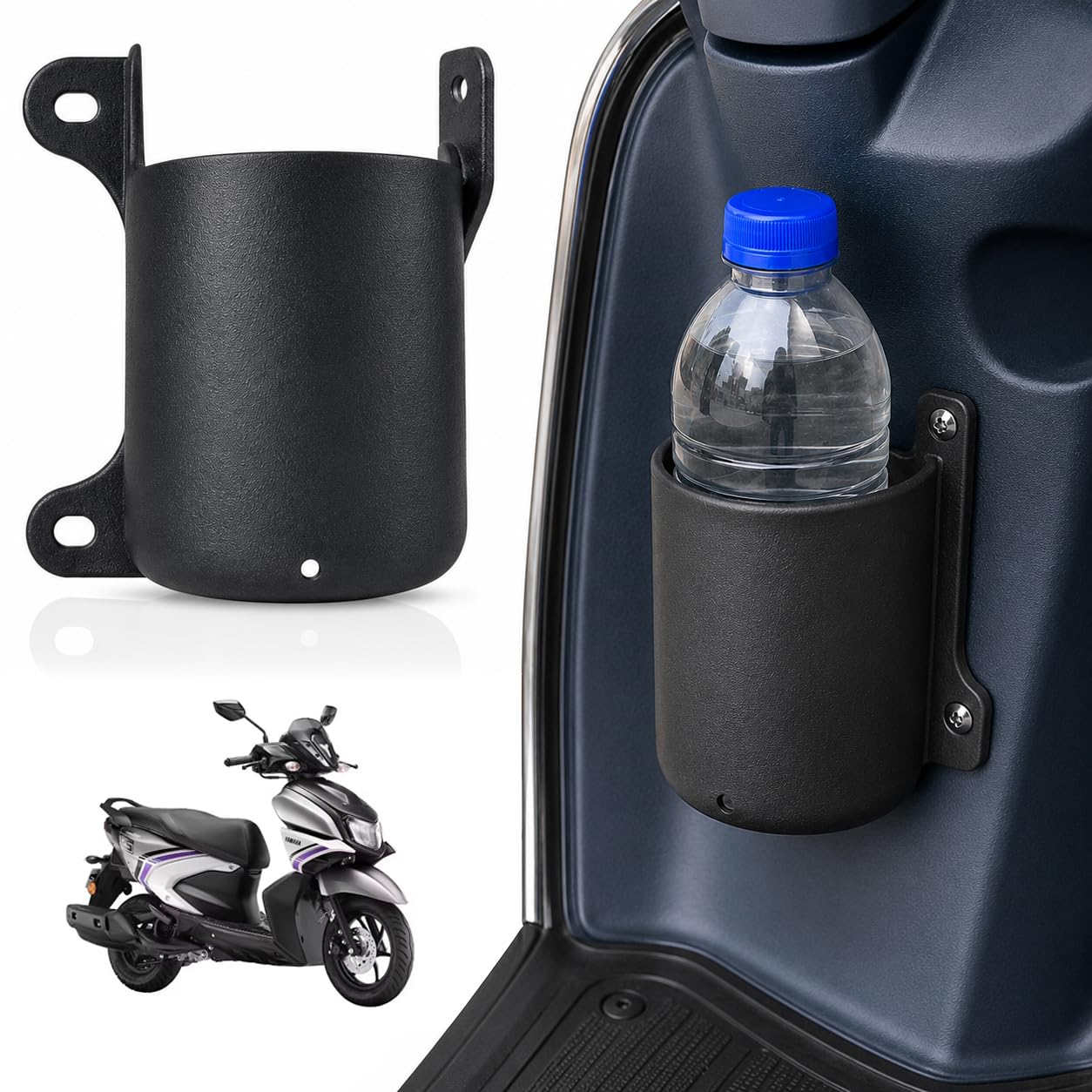 Grandbiker Front Storage Glove Box Bottle Holder | Heavy-Duty Handlebar Side Pocket Cup Holder for Water Bottles, Mobile Phone, Soft Drink Holder for Ray ZR-picture-19