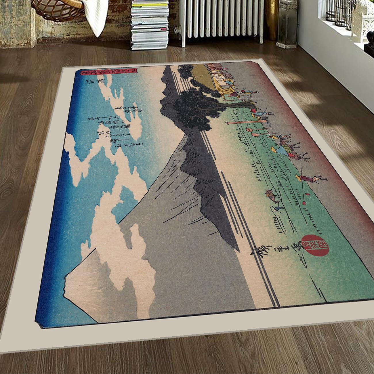 Tapis de style japonais salon Mont Fuji petits carpette chambre