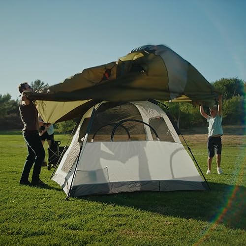 Miniatura 5 de Night Cat Carpa de cabina con vestíbulo 3 personas Pop Up Tienda de campaña de doble capa fácil instalación rápida impermeable