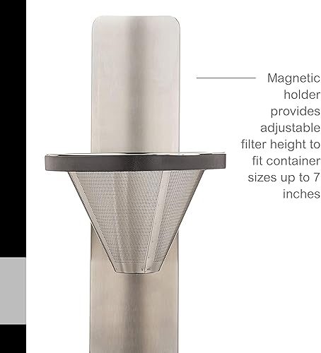 Miniatura 3 de AdHoc Mr. Brew - Cafetera para verter – Filtro de acero inoxidable de doble pared para un sabor de café completo – Accesorio de café para verter