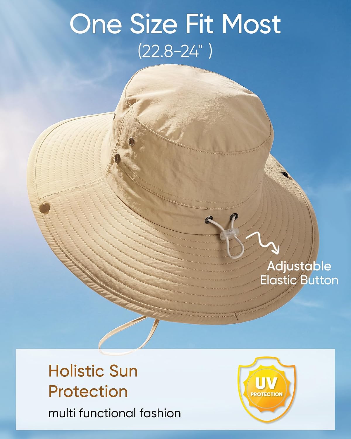 Sun Hats for Men Fishing Hat Sun Protection Wide Brim Bucket Hat Summer Outdoor Camping Hiking Beach hat