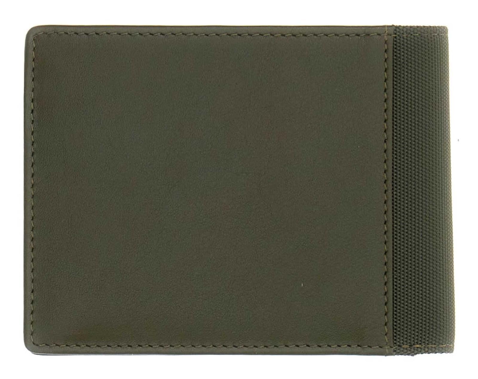 GUESS Cuero Monedero Berna Bifold Wallet Military Green Verde Oscuro
